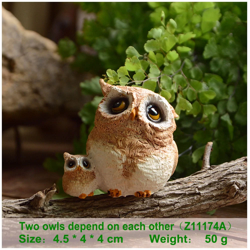 Everyday Collection Owl animal Figurine Modern Crafts  home Decoration accessories  miniature garden tabletop Shelves ornament