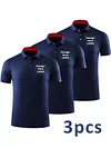 3pcs Men'S Custom Photo/Logo Golf & Gym Shirts - Quick-Dry Breathable Button-Up Collar, Personalized Athletic Tops for Running, Sports Events - All-Season Comfort Fit- Ideal for Teams, Corporate Gifts, Personal Use, Golf Shirt