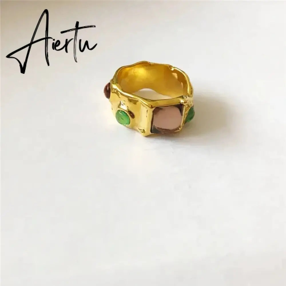 Fashion Female Gorgeous Ring with Shiny Zirconia Simple Style Accessories for Wedding Party Trendy Jewelry Gifts Aiertu