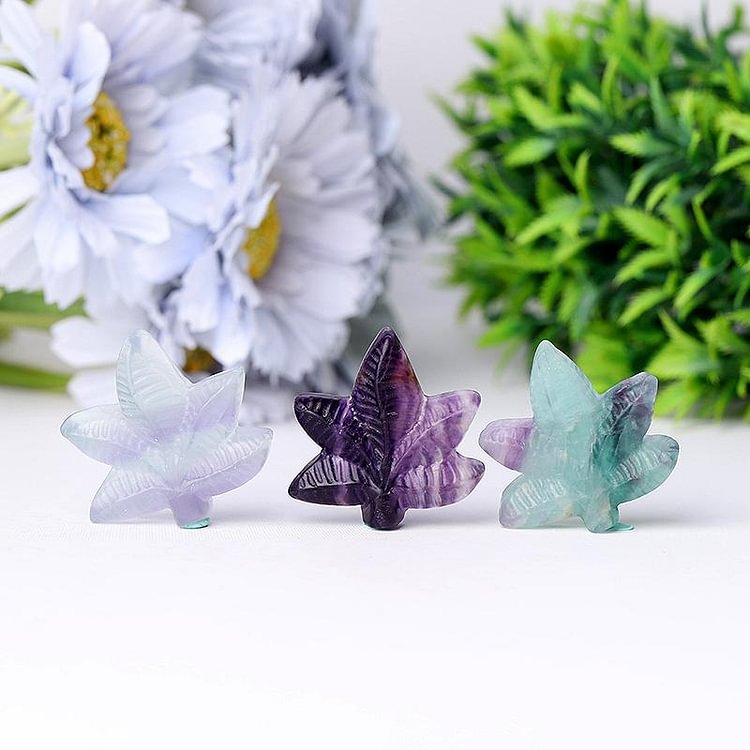 Fluorite Leaf Crystal Carvings Plants Bulk Crystal wholesale suppliers