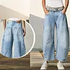 Gioiacombo&trade; Nuovi jeans a gamba larga retr&ograve; alla moda da donna