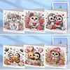 6Pcs Valentines Day Diamond Painting Greeting Card