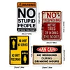 4PCS Warning - Vintage Metal Signs Set - 20*30cm - Warning