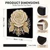 DIY Pearl Painting Rose for Home Wall Decor with Frame(30x30cm)