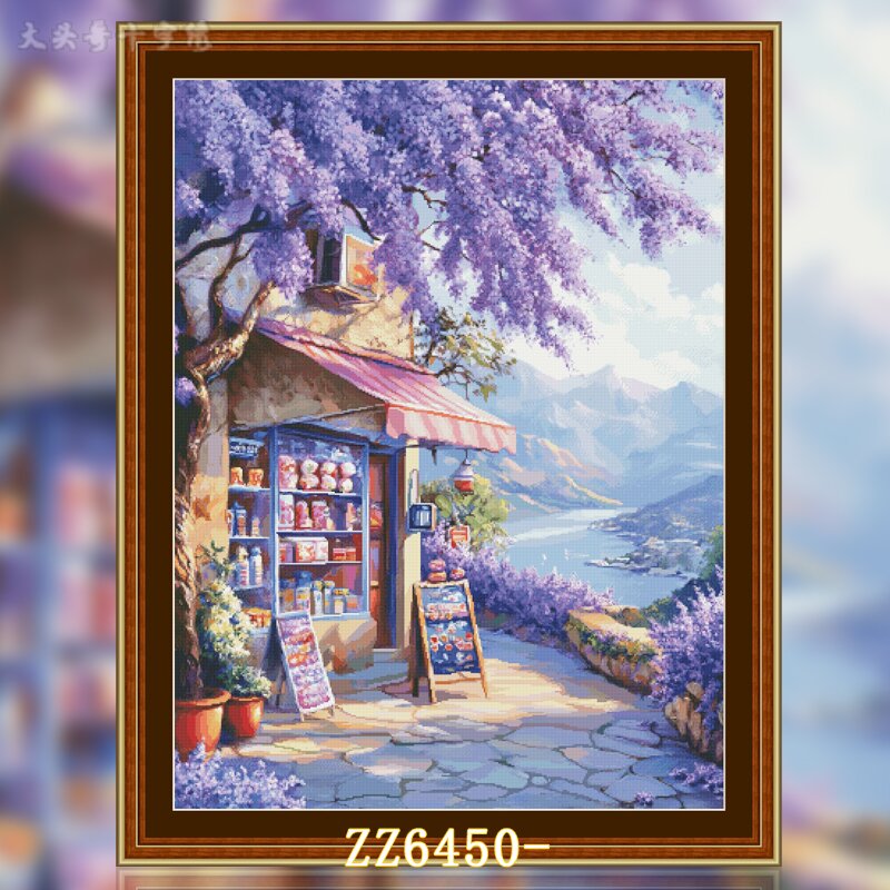 【ZZ6559- Romantic Grocery Store】 Painting Fairy Cross Stitch