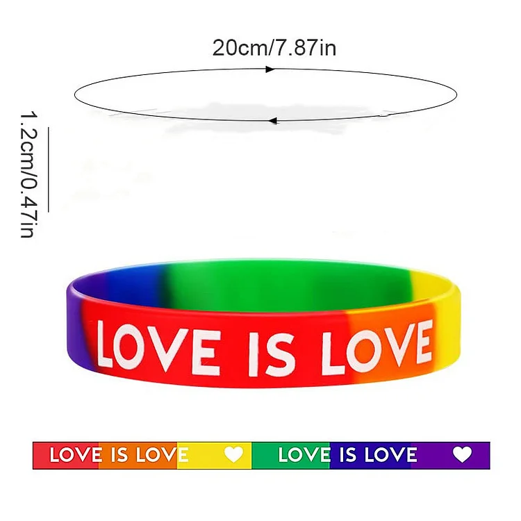 30 pcs of LGBT Pride Month Silicone Handbands  Weloveplugs