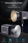 40-Watt Handheld COB Fill Light, Ddual Color Temperature, Built-In Battery, Compact, Portable, High-Power Llive Broadcast Film And Television Photography Light