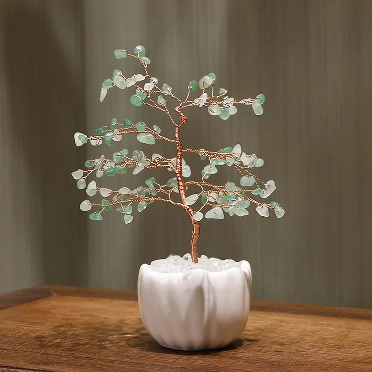 Olivenorma Crystal Gravel Ceramic Pot Base Feng Shui Tree