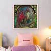 Glass Painting-Pterosaur-11CT Stamped Cross Stitch 40*40cm/15.75*15.75in tapestrymarket