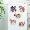 6Pcs Butterfly Kitten Diamond Painting Fridge Magnet Diamond Art Magnets Decals Kit