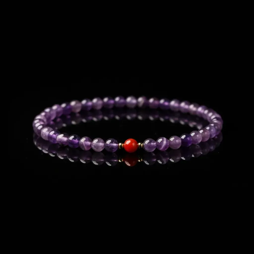 Celestial Amethyst & Vermilion Harmony Bracelet | The Zen Collection by JiStones