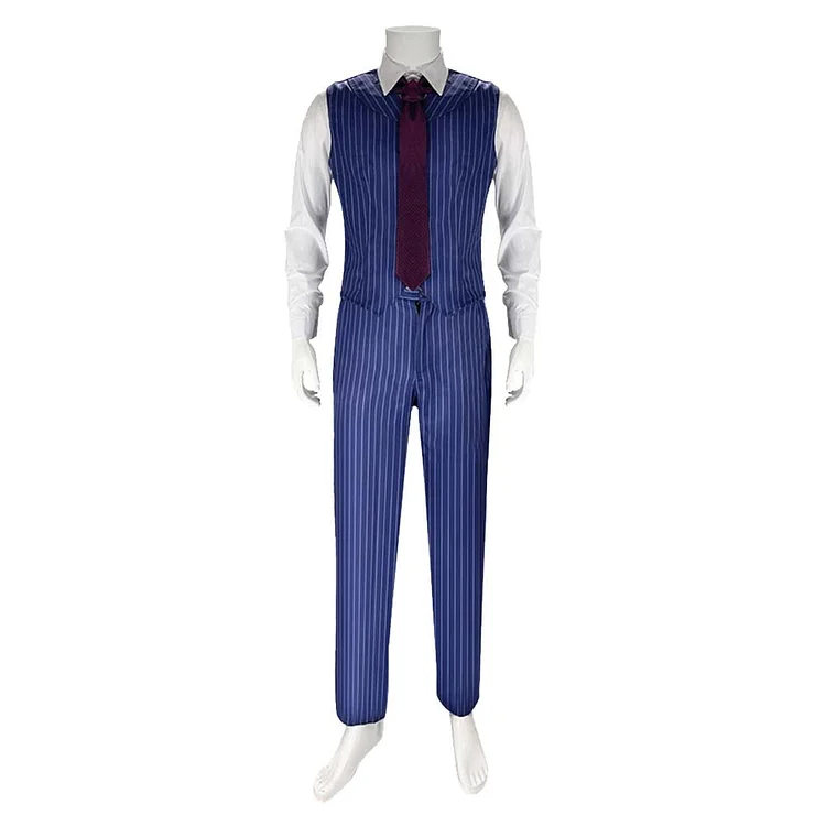 Horror A Haunting In Venice 2023 Hercule Poirot Blue Set Outfits Cosplay Costume Halloween Carnival Suit