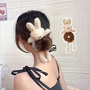 New Fashion Women Hair Scrunchies Cute Plush Bear Frog Hair Rope Girl Elastic Hair Band Hair Ring Ponytail Holder Hair Accessory