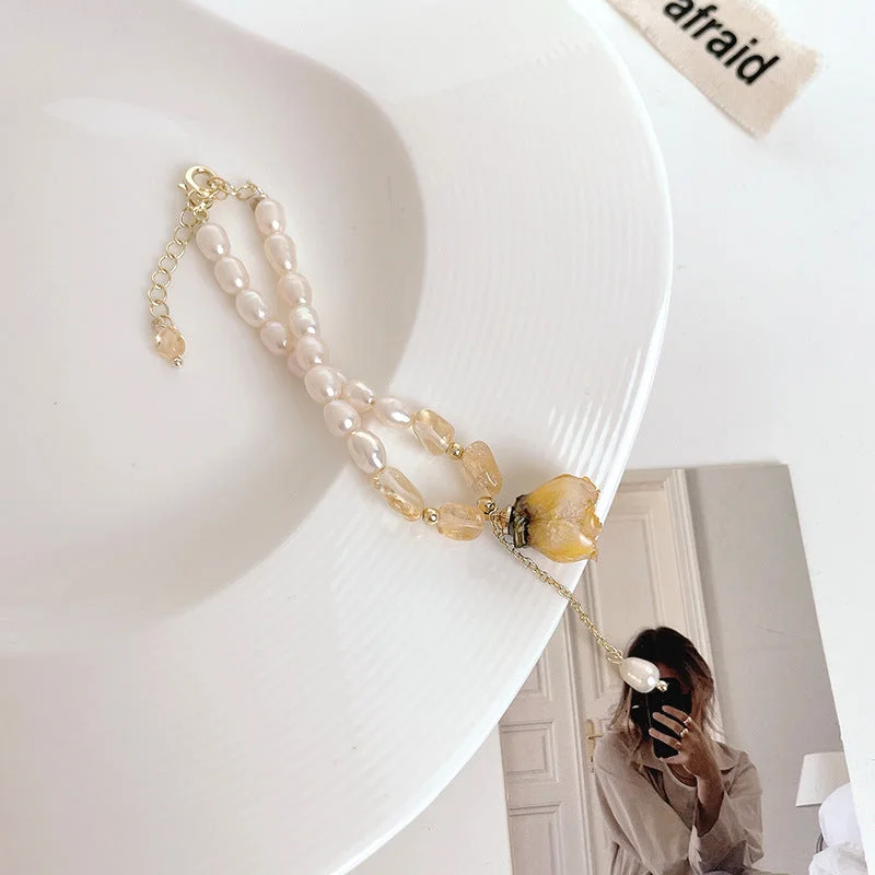 Flowers Freshwater Pearl Bracelet