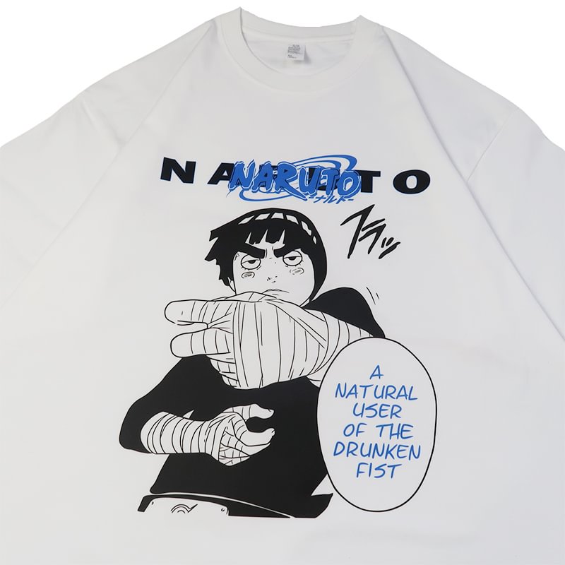 Pure Cotton Naruto Anime Rock Lee T-shirt  weebmemes