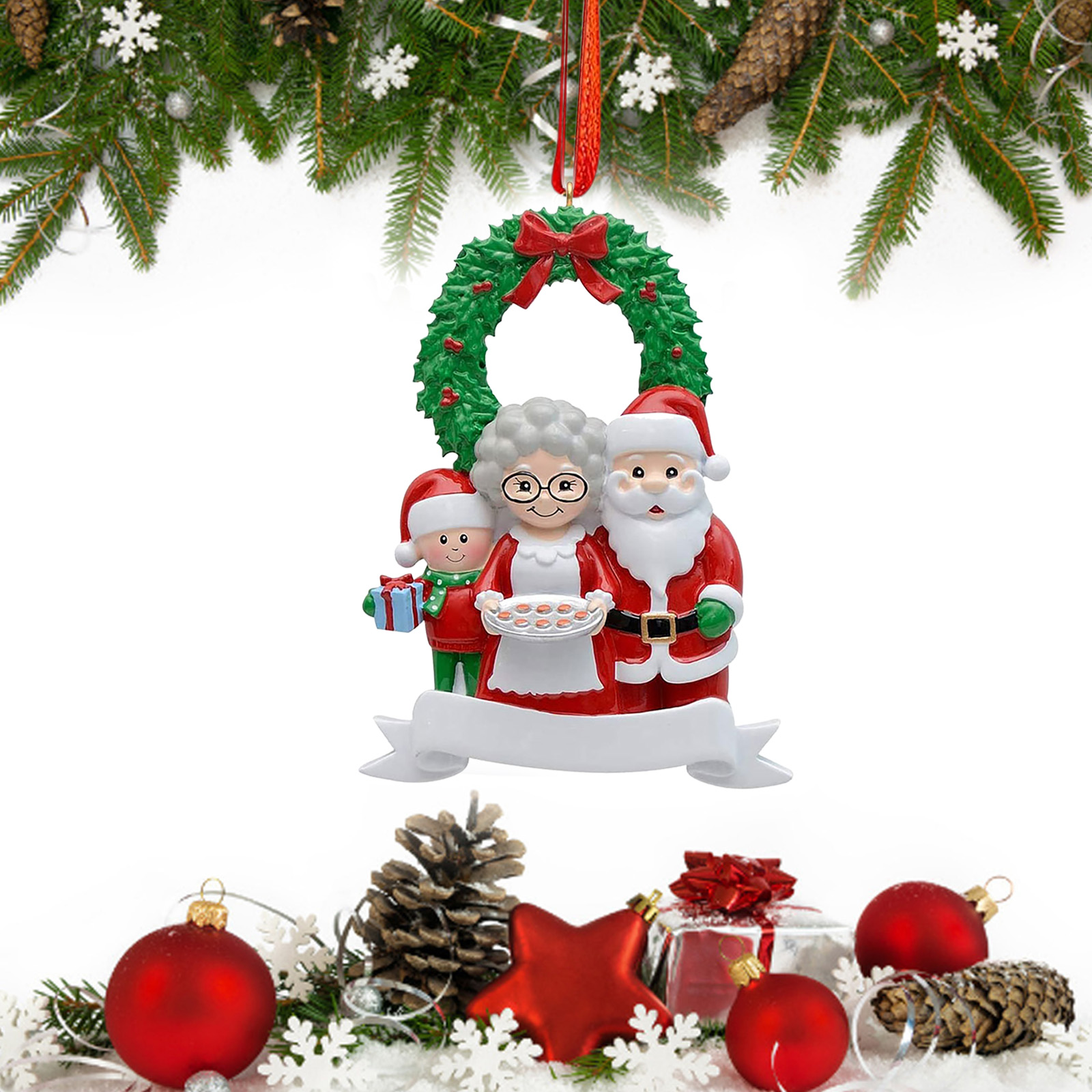 

Christmas Ornaments Family Members Xmas Tree Hanging Pendant Decorations, Christmas family 9 head, 501 Original
