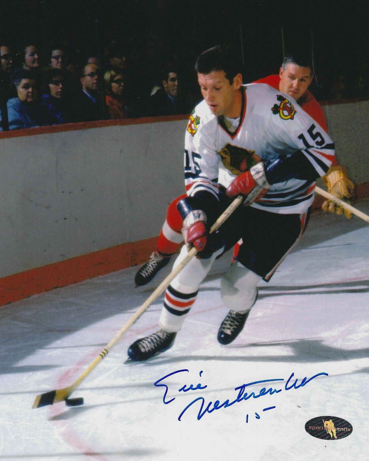 Signed 8x10 Eric Nesterenko Chicago Blackhawks 8x10 Photo Poster painting - COA