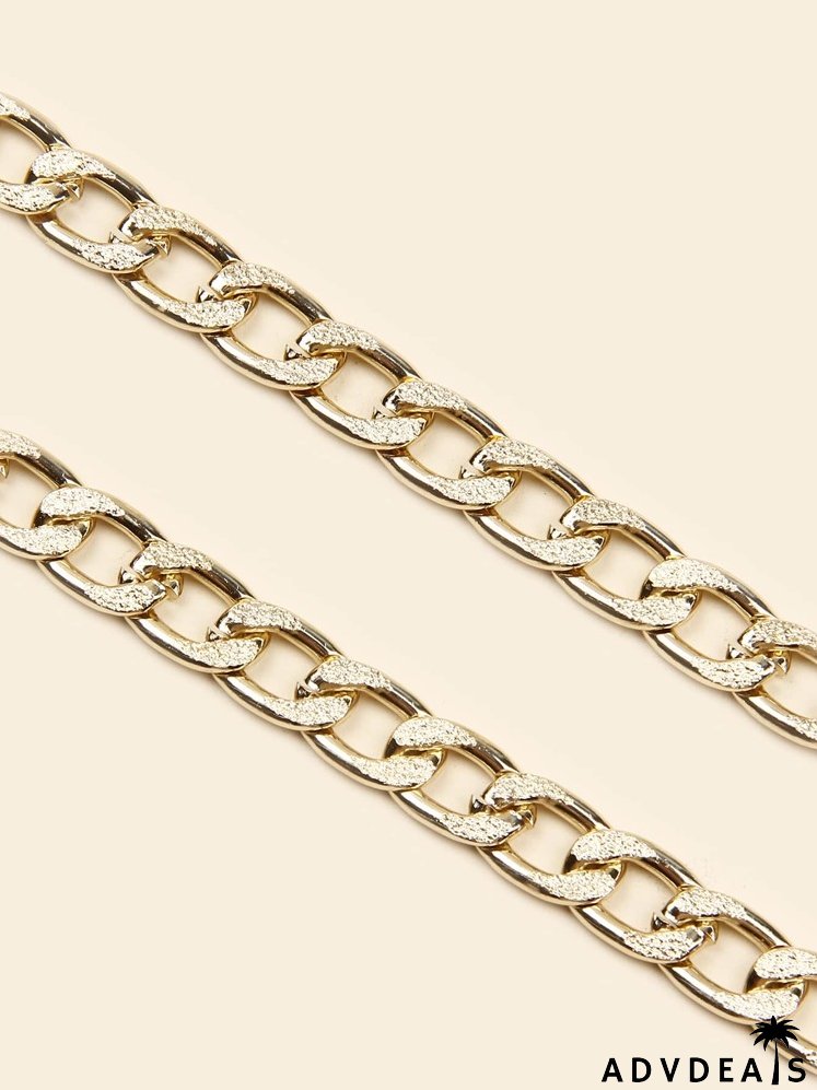 Floral Charm Layered Chain Belt