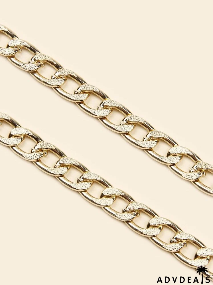 Floral Charm Layered Chain Belt