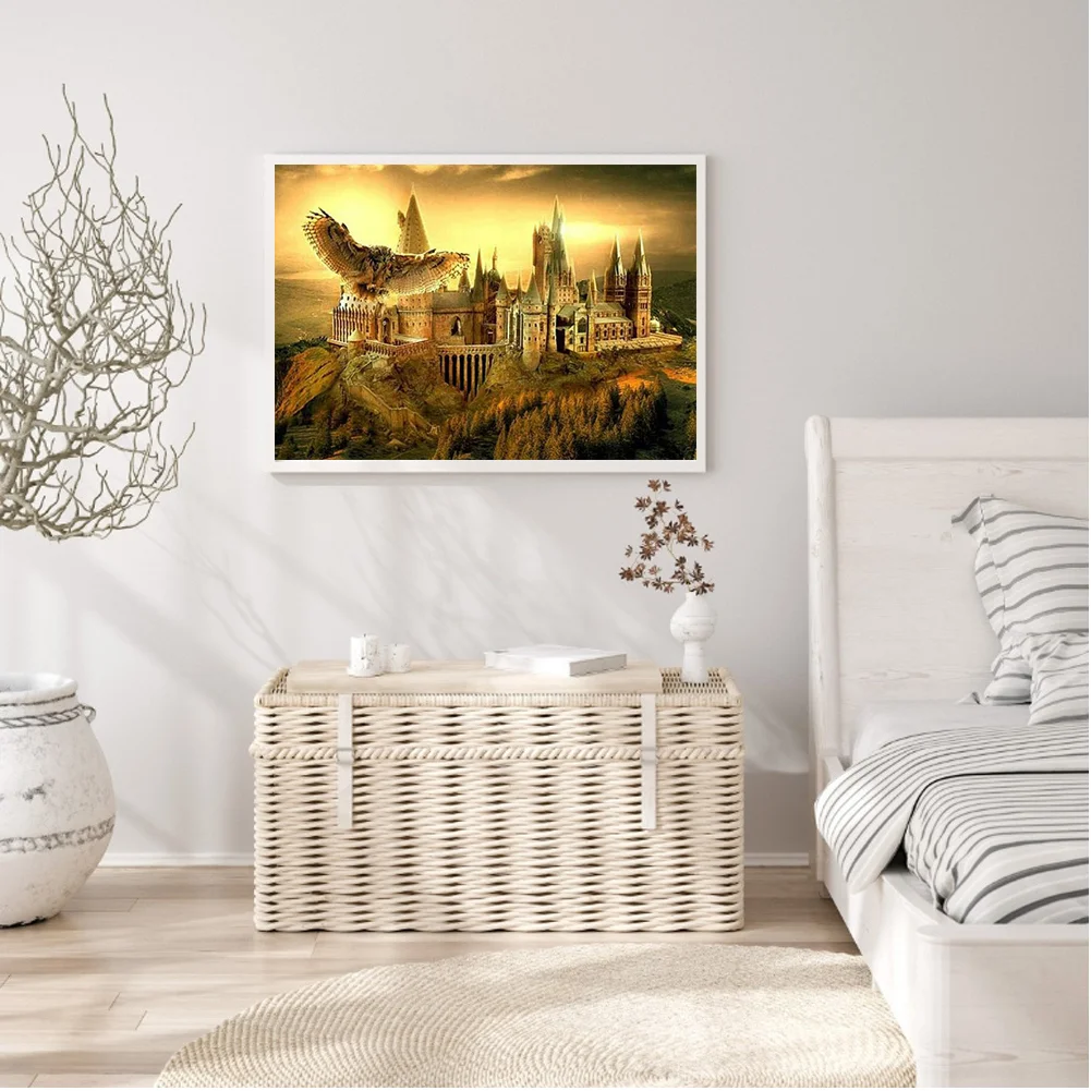 5D DIY Diamond Painting Kits Full Round Drill Harry Potter Castle Mosaic (E1967)