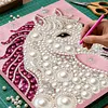 DIY Pearl Painting Kits with Frame 30x30cm Pearl Gem Paintings Picture Arts Craft for Adults Beginners Gift Home Wall Decor