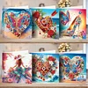 (US Only)6PCS DIY Heart Flower Diamond Art Greeting Cards Congratulations Cards & Gifts