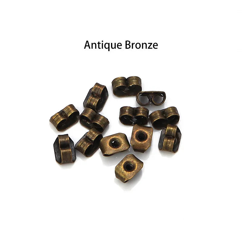 100 PCS/Package 3.5*5mm 4.5*6mm Iron Solid Color Earplug