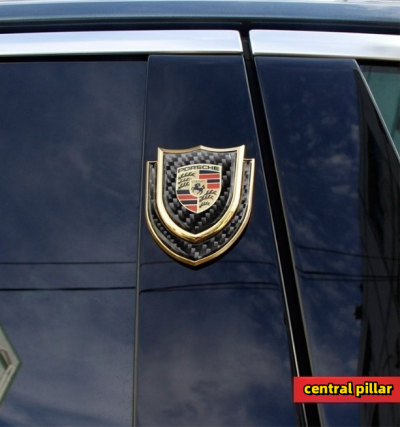 Car Body Side Window Decoration Carbon Fiber Metal Car Sticker