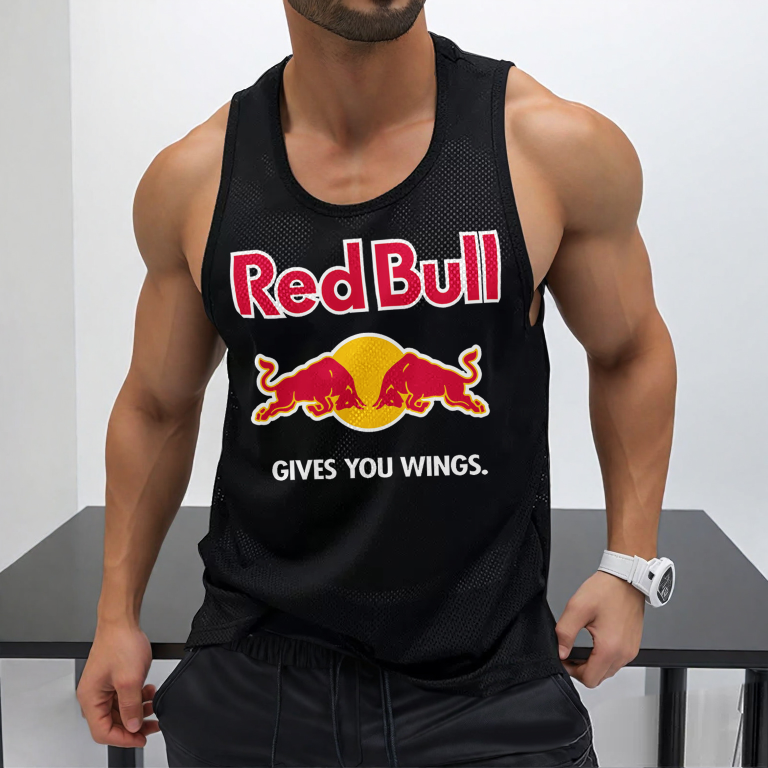 Men's Casual Racing Printed Mesh Vest Quick Dry Sports Vest / TECHWEAR CLUB / Techwear