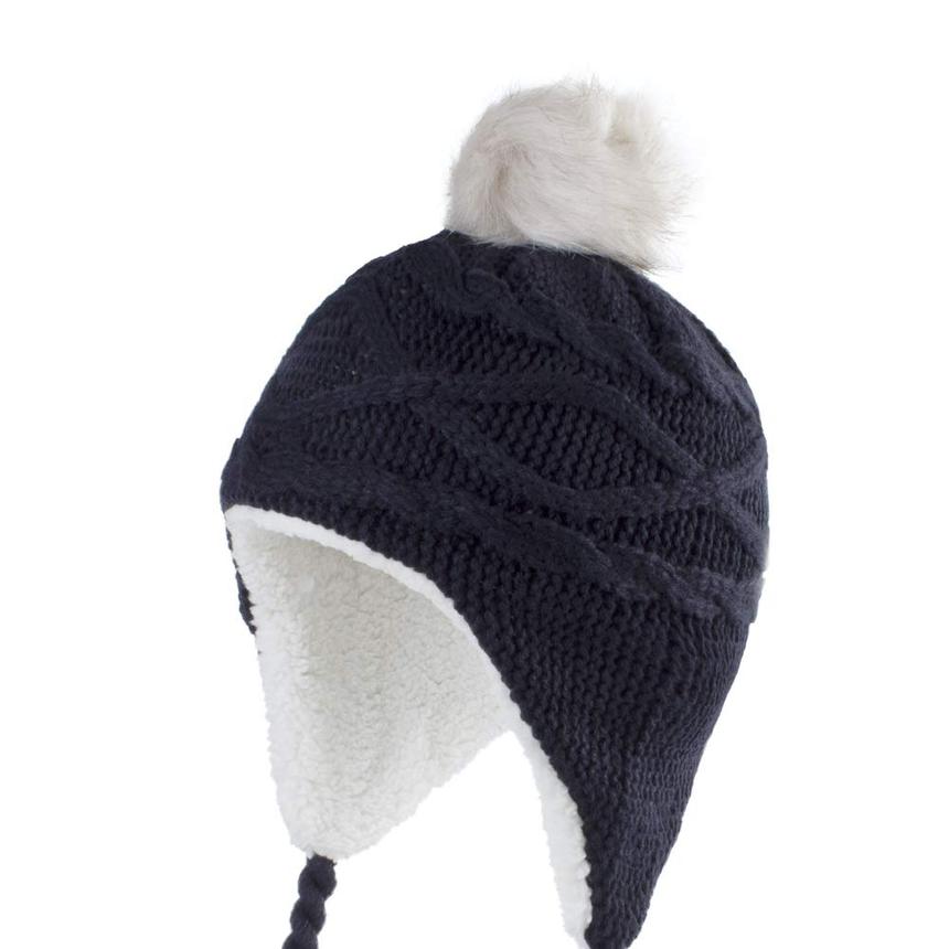 Home Prefer Girls Sherpa Earflaps Hat Kids Winter Hat Beanie Fuzzy Peruvian Hat Baby Toddler Girls Pom Beanie