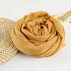 Solid Color Soft Cotton Linen Scarf Women Hijab Shawl