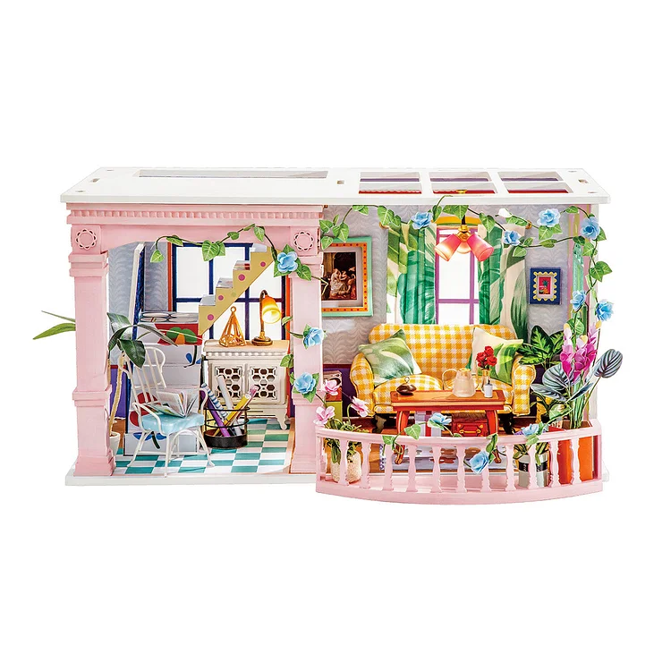 Rolife Sweet Patio DGF01 DIY Miniature Dollhouse 1:18 Robotime-UK