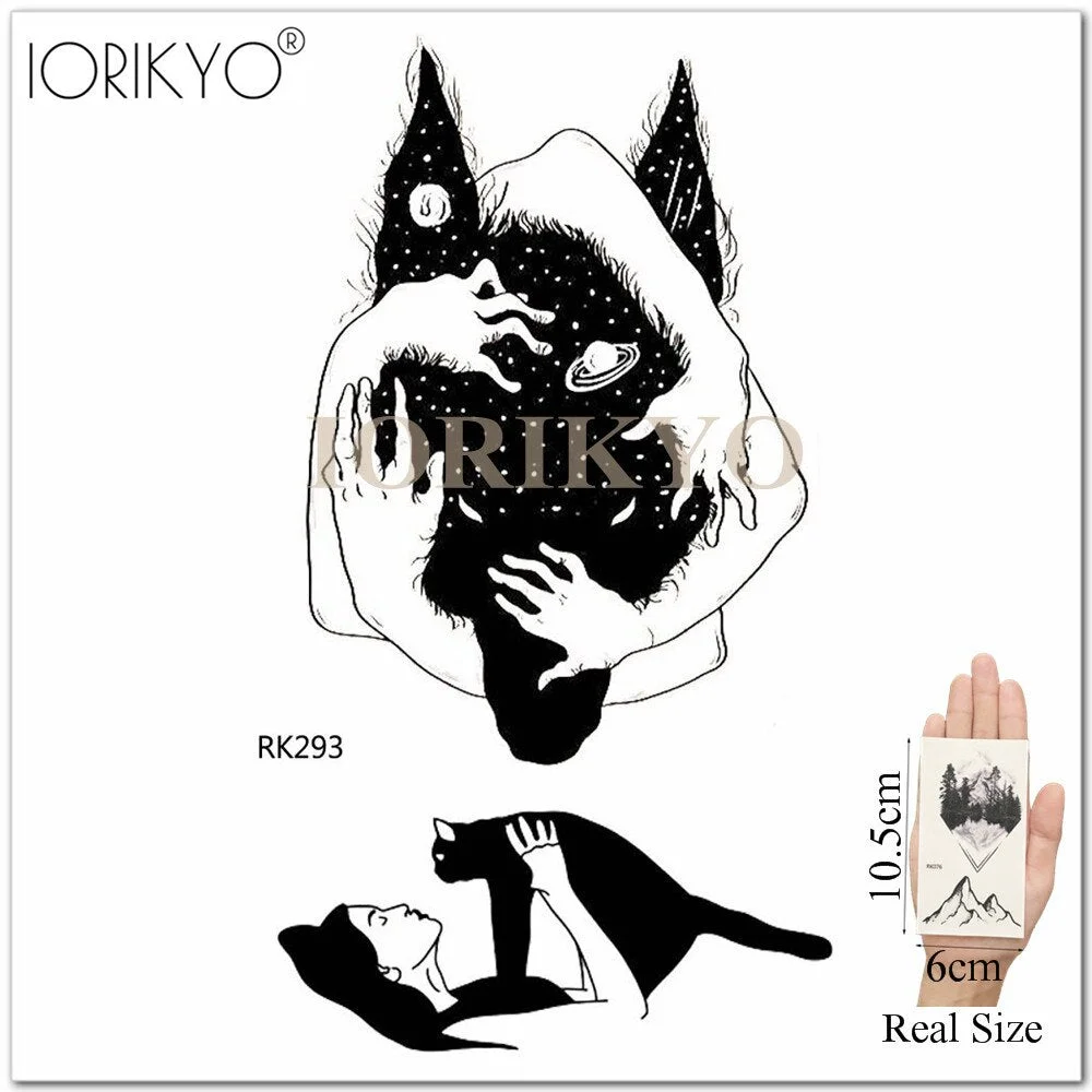 Adults Lips Old School Temporary Mouth Tattoo Women Arm Love DIY Blakc Fake Tatoos Beauty Makeup Waterproof Girls Tattoo Decals