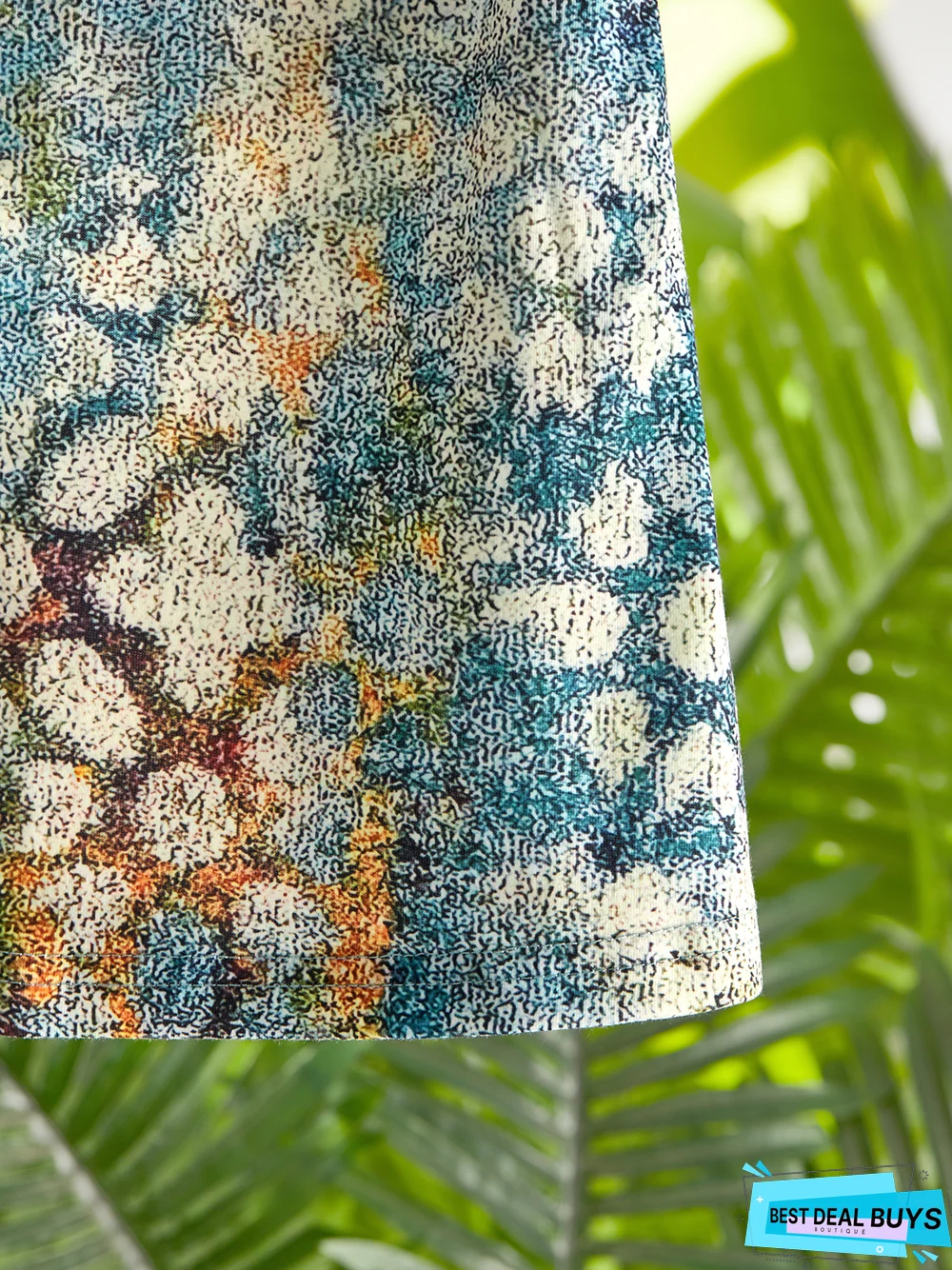 Women's Daily Holiday Weekend Floral Camis Floral Abstract Ethnic Short Sleeve Button Print V and round Crew Neck Casual Streetwear Top Tunic T-Shirt