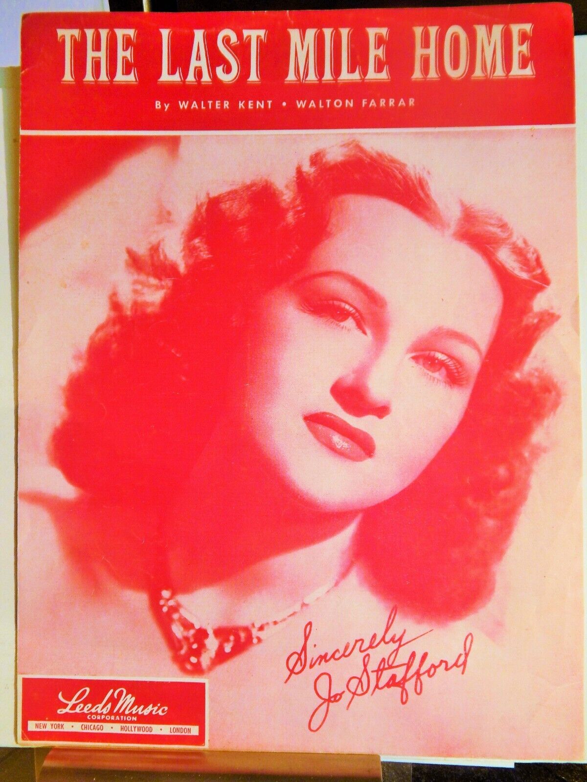 SHEET MUSIC 1949 LAST MILE HOME