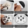 4Pcs Universal Wheel Mini Swivel Wheels Self Adhesive Caster Stainless Steel for Desk Chair Casters 360&deg; Rotation Pulley