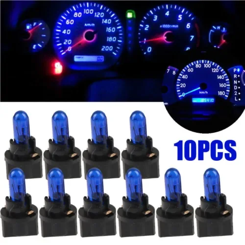 Dronehint 10pcs/Set Blue T5 SMD Car LED Dashboard Instrument Interior Light Bulb Car Parts (For: Land Rover) Parts
