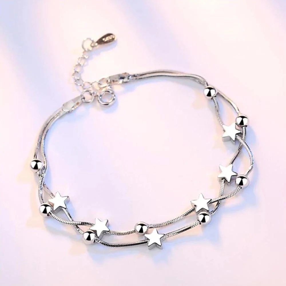 Charming Minimalist Sterling Silver Bracelets
