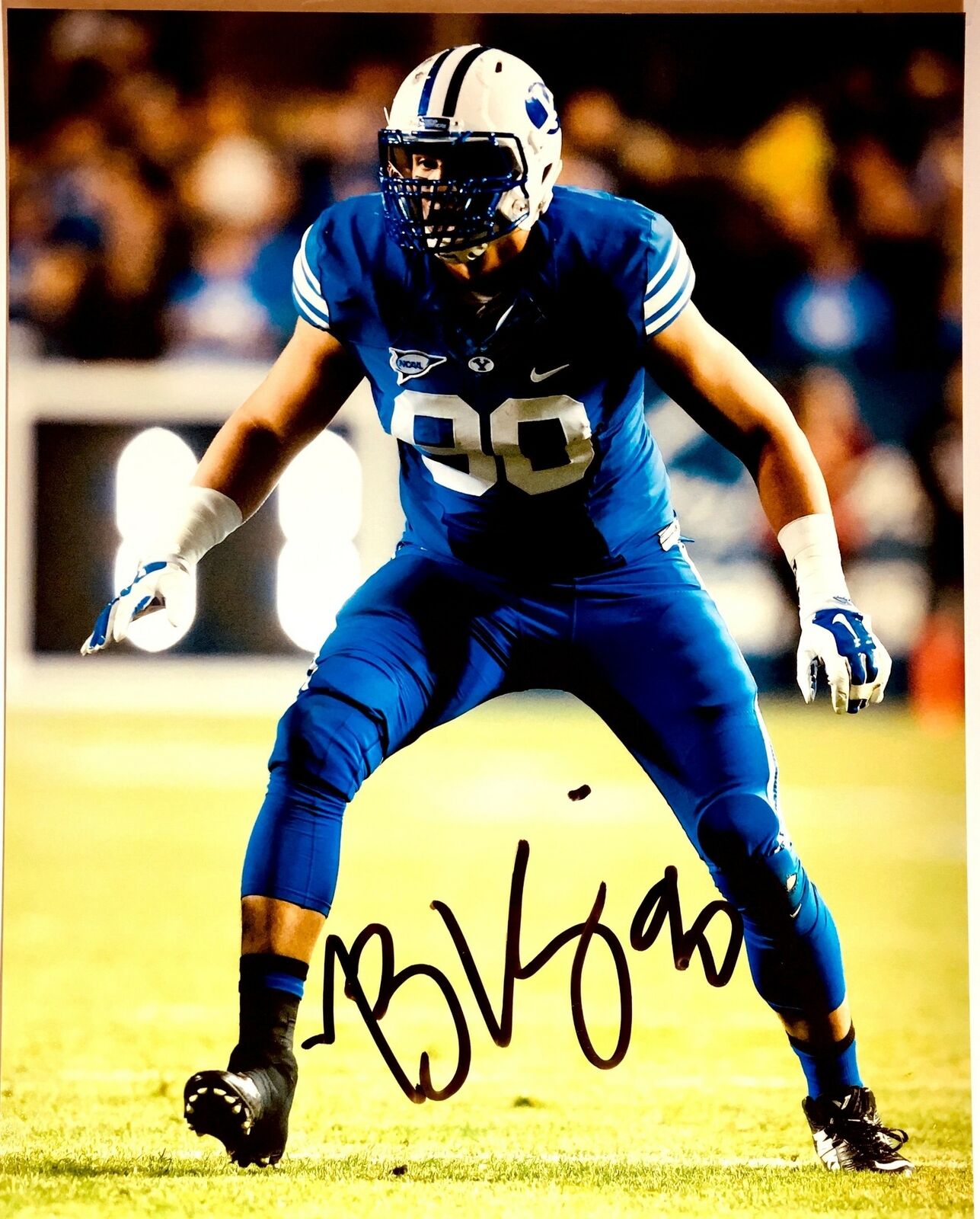 Bronson Kaufusi Signed 8x10 Photo Poster painting BYU Cougars Auto Autograph