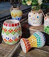 DIY Mosaic Art Flower Glass Vase Material Package Handmade Design Kit