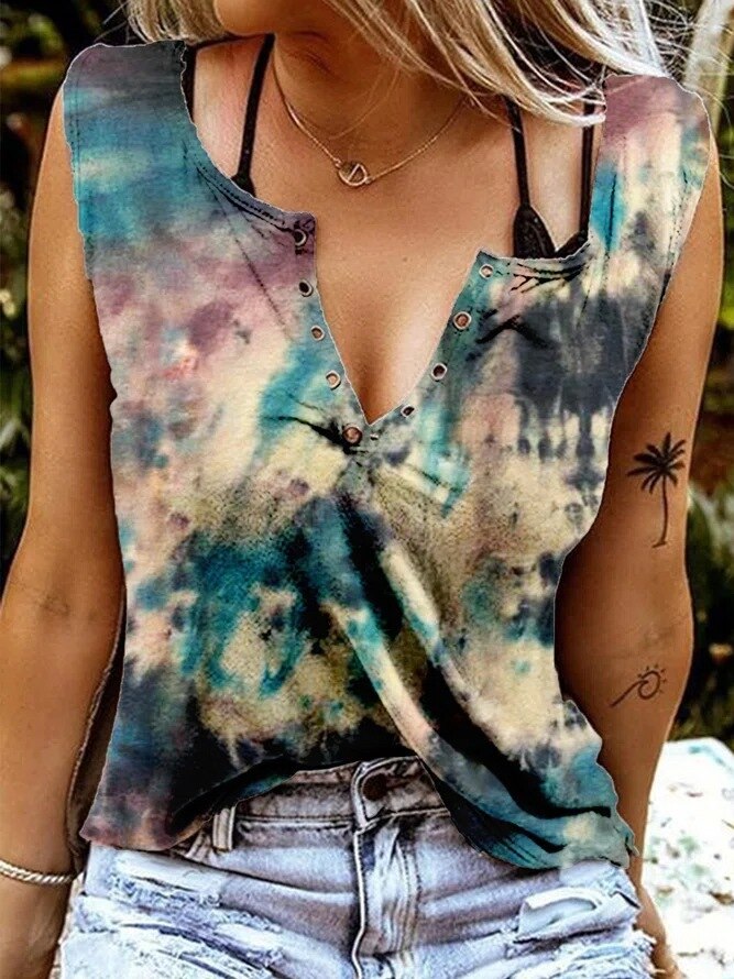 Sexy V Neck Short Sleeve Loose T-shirts For Women 2021 Summer Streetwear Leopard Patchwork Printed Tee Tops WDC7069