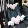 Flying Heart Pillow Car Cushion Pink Ice Silk Seat Cover Cushion