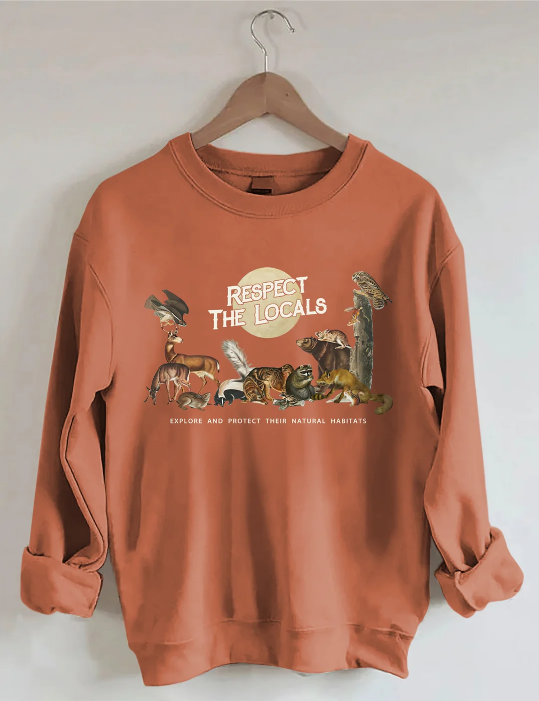 Respect The Locals Woodland Animals Sweatshirt