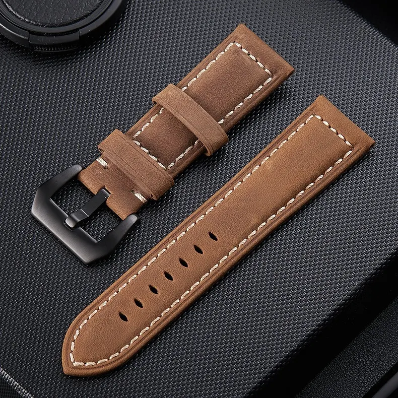 Crazy Horse Genuine Leather Watch Strap 20mm 22mm 24mm 26mm San Martin Watch san martin watchSan Martin Watch