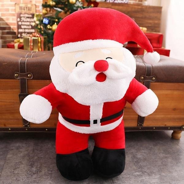 Christmas Cute Santa Plush Doll Toys, 10 inch / Closed eyes - Reborn Shoppe