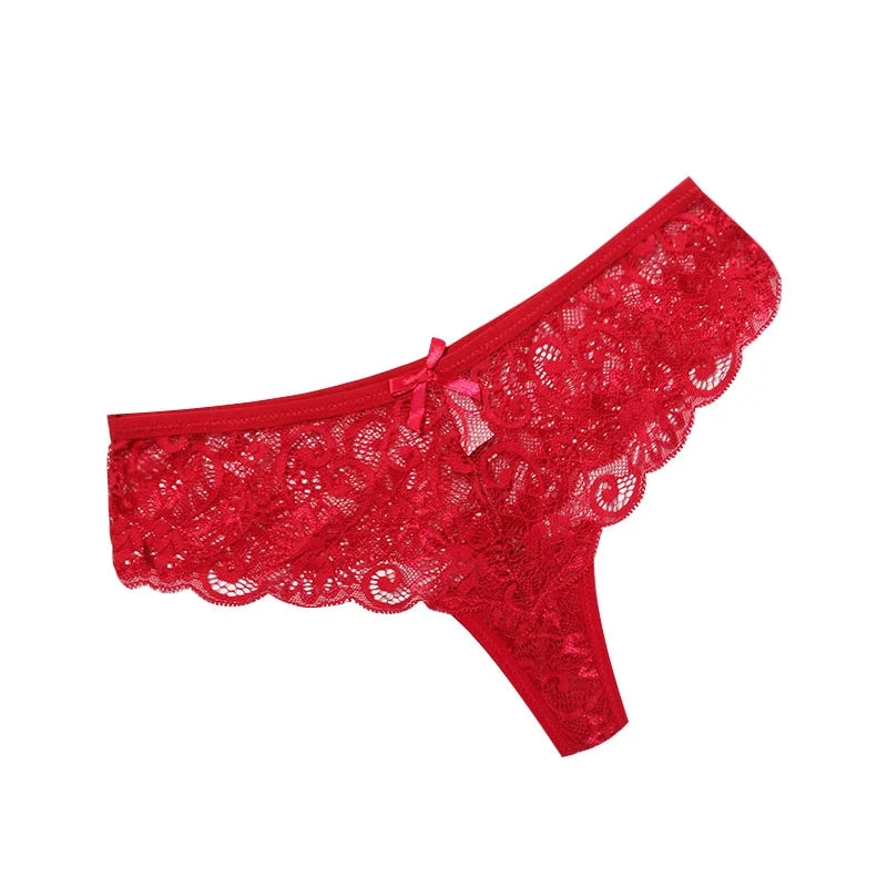 1PC Sexy Panties Women Lace Panties Comfortable Breathable G-String Low-Rise Knickers Hollow Briefs Ultra Thin Underwear