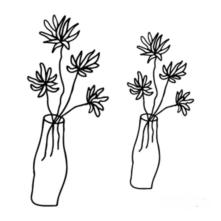 Tattoo sticker Temporary Drawing small Black White sketch Flowers flash Tatoo Body Art Fake Water Transfer Stickers to kid girl