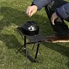 Camping Stool Hold Up To 100KG Folding Stool for Travel Hiking BBQ Fishing
