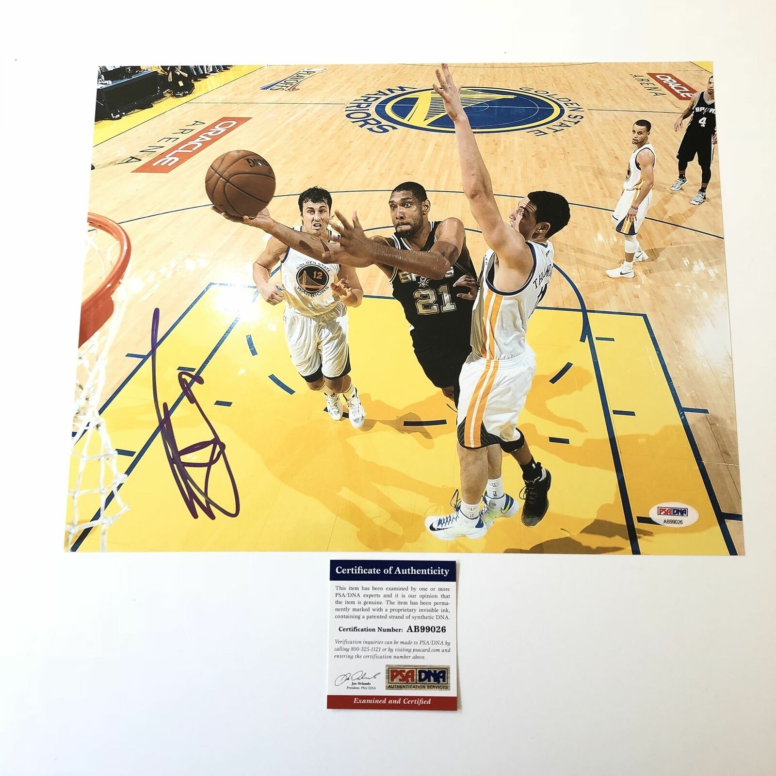 Tim Duncan signed 11x14 Photo Poster painting PSA/DNA San Antonio Spurs Autographed