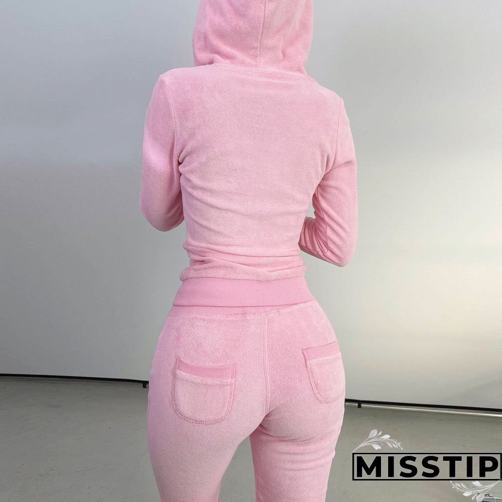 Zipper Hooded Coat+Vest+Jogger Pants Tracksuits